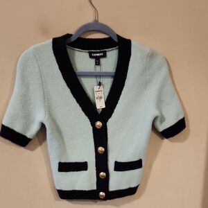 Express Women's Blue Cardigan Sweater XS NWT